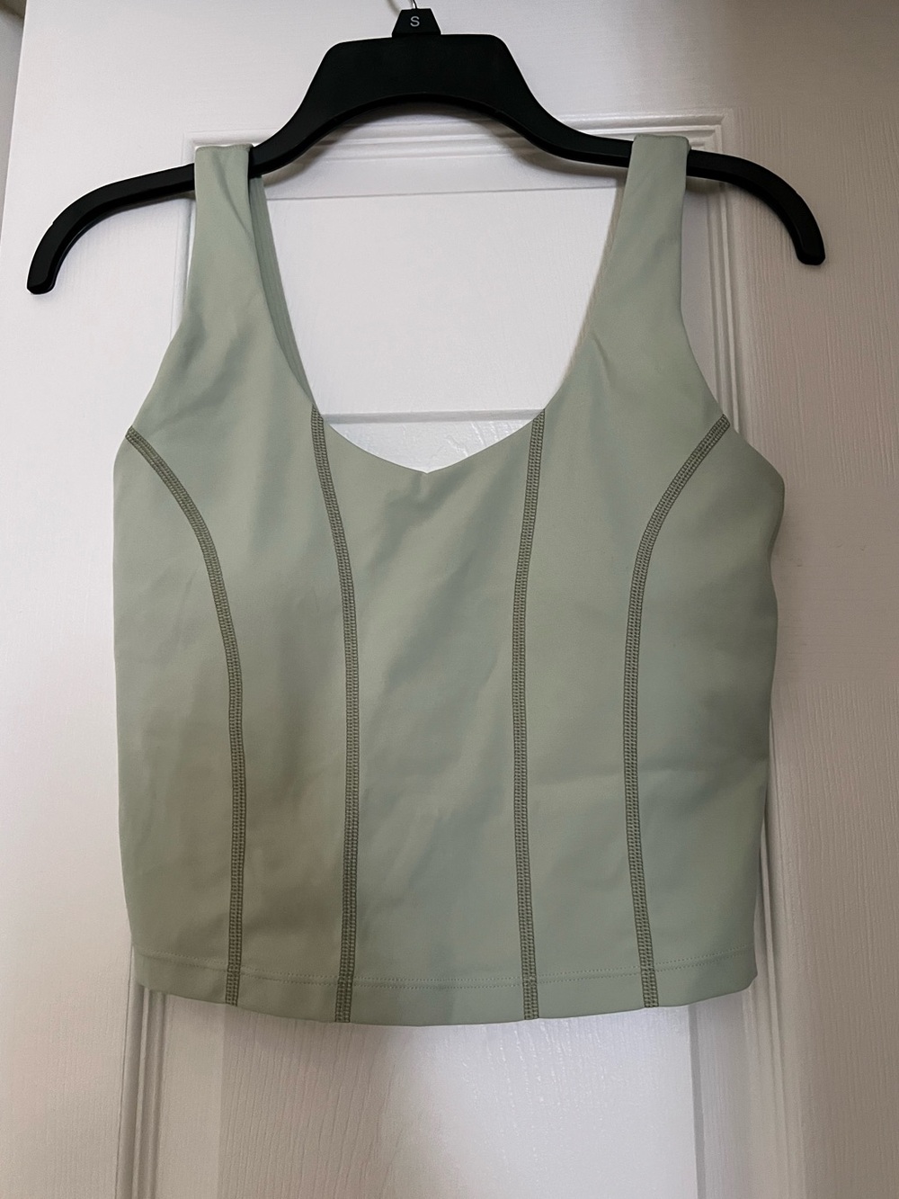 Sage Green Seam-Panel Tank Top